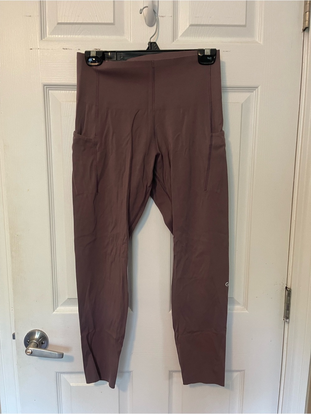 SHEIN Plum High-Rise Leggings with Side Pockets